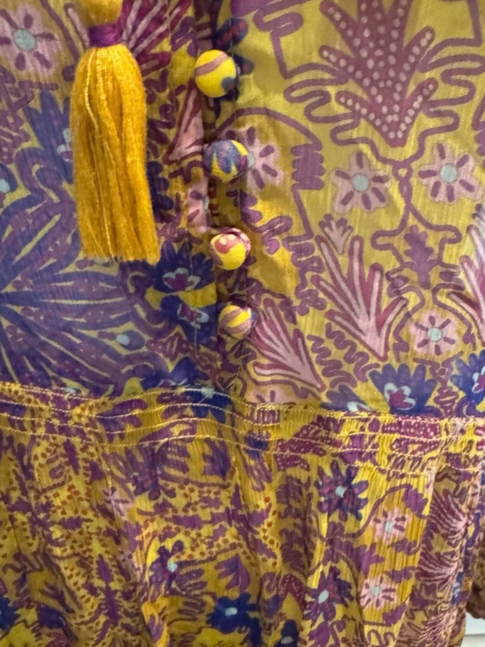 Anthropologie Marais Floral Long Sleeve Sheer Chiffon Maxi Dress S - Picture 4 of 5